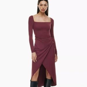 Wilfred Saturn Longsleeve Dress in Spiced Burgundy